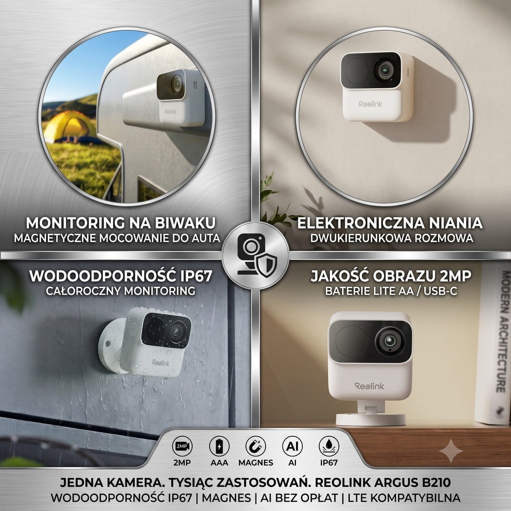 Jedna kamera do wszystkiego? Test Reolink B210 w domu, na biwaku i w terenie