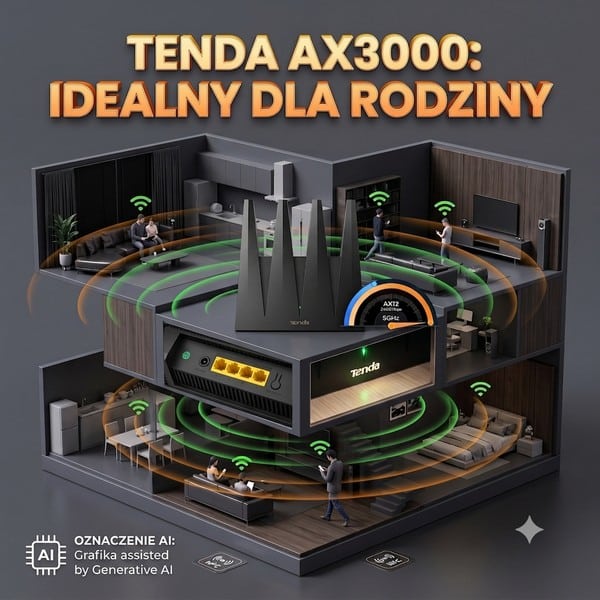 Koniec z rodzinnymi kłótniami o Wi-Fi. Testuję Tenda AX12 (AX3000) w prawdziwym domowym boju!