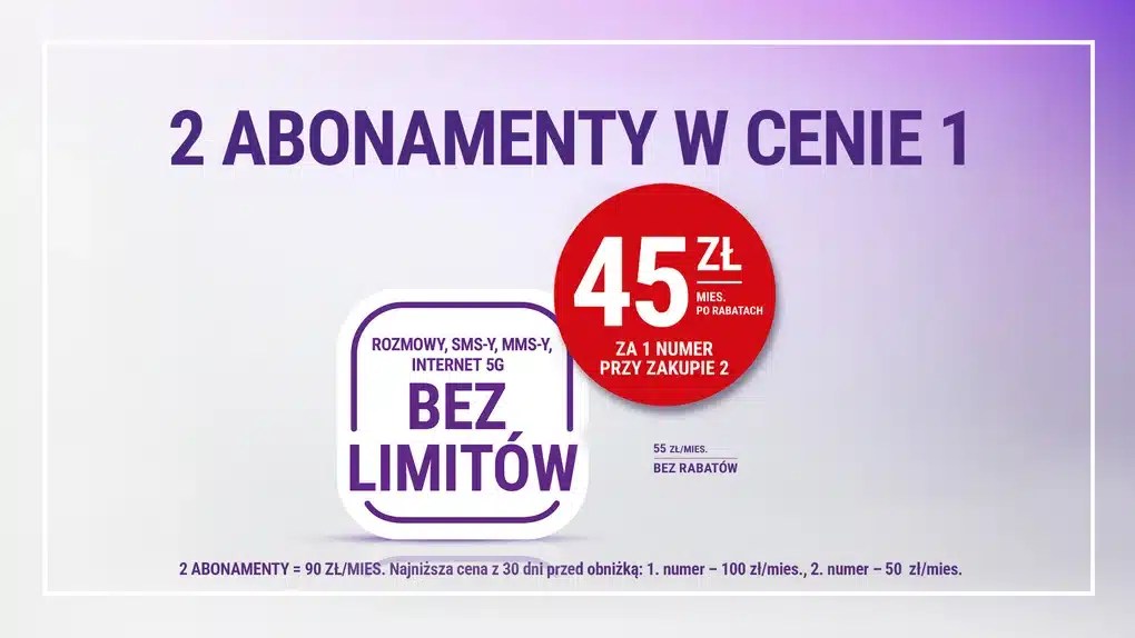 Play: 2 abonamenty w cenie 1 i internet 5G bez limitu