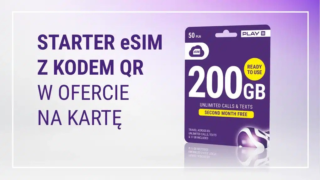 Play: starter eSIM w ofercie na kartę
