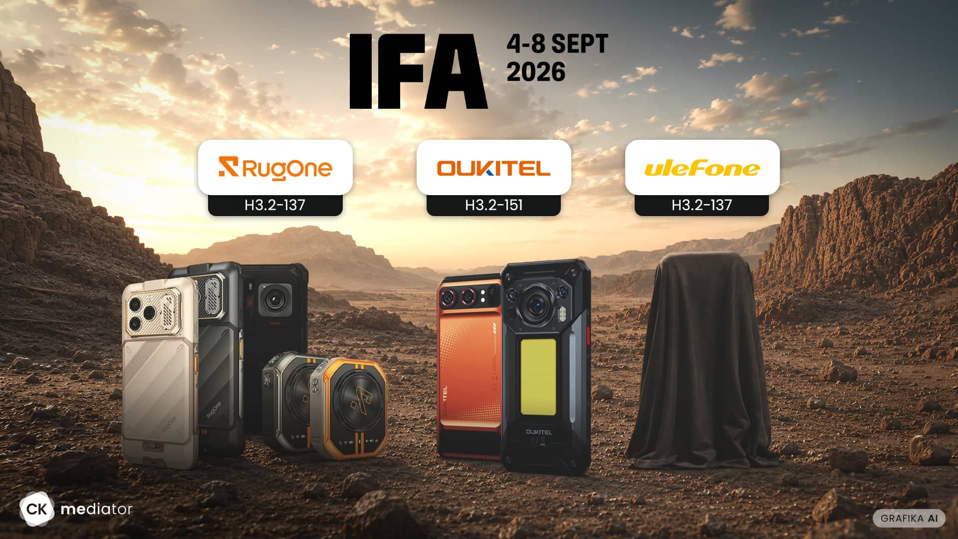 CK Mediator na IFA: debiut Oukitel WP68 Air, WP500 Ultra i RugOne Xsnap 7 Pro na wydarzeniu