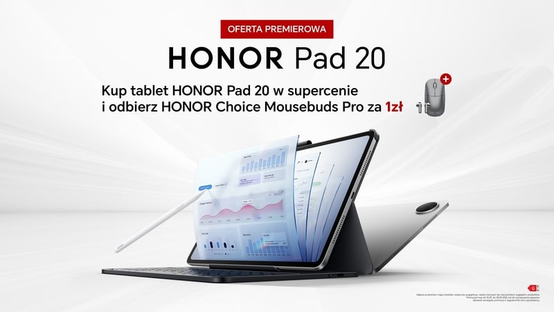 HONOR Pad 20: Wyjątkowy komfort dla oczu i ekran 3K