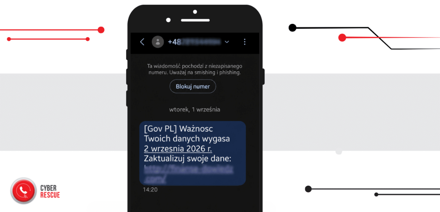 SMS o wygaśnięciu Twoich danych? Uważaj na przekręt!