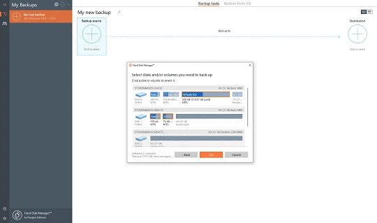 Paragon Hard Disk Manager 25 interface