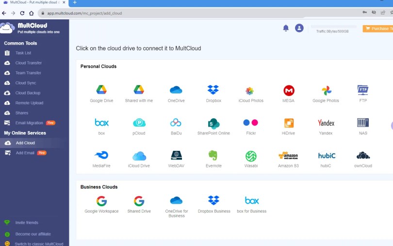 MUltCloud UI