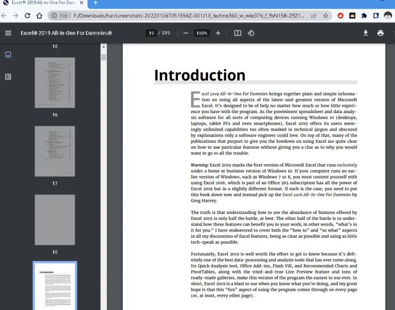 Microsoft Excel 2019 For Dummies eBook