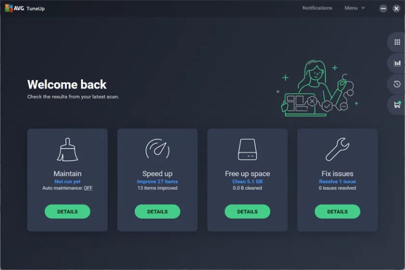AVG TuneUp 2024 UI