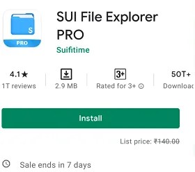 SUI File Explorer Pro Free on Google Play Store