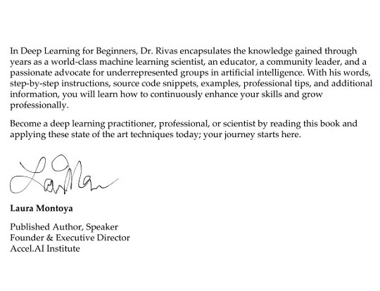 Deep Learning for Beginners eBook  Foreword
