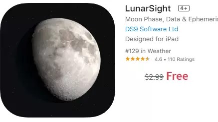 LunarSight- App for Moon enthusiasts Now Free [ iPhone/iPad]