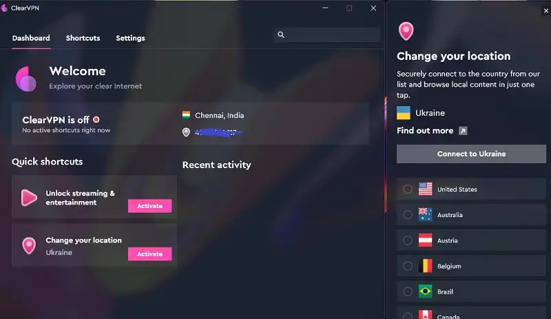 ClearVPN UI