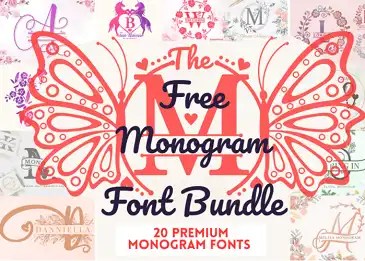 Monogram Font Bundle - 20 Premium Monogram Fonts for Free [Win/Mac]