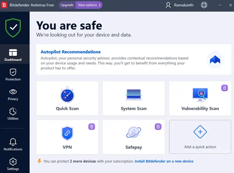 Bitdefender Antivirus Free for Window