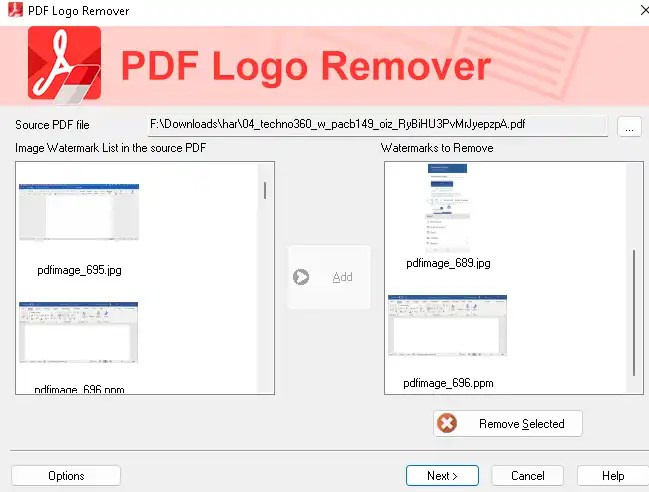 SoftOrbits PDF Logo Remover UI