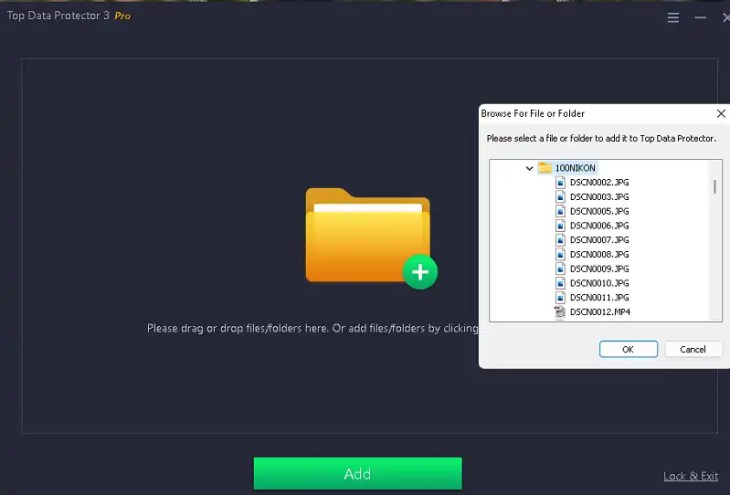 Top Data Protector Pro UI
