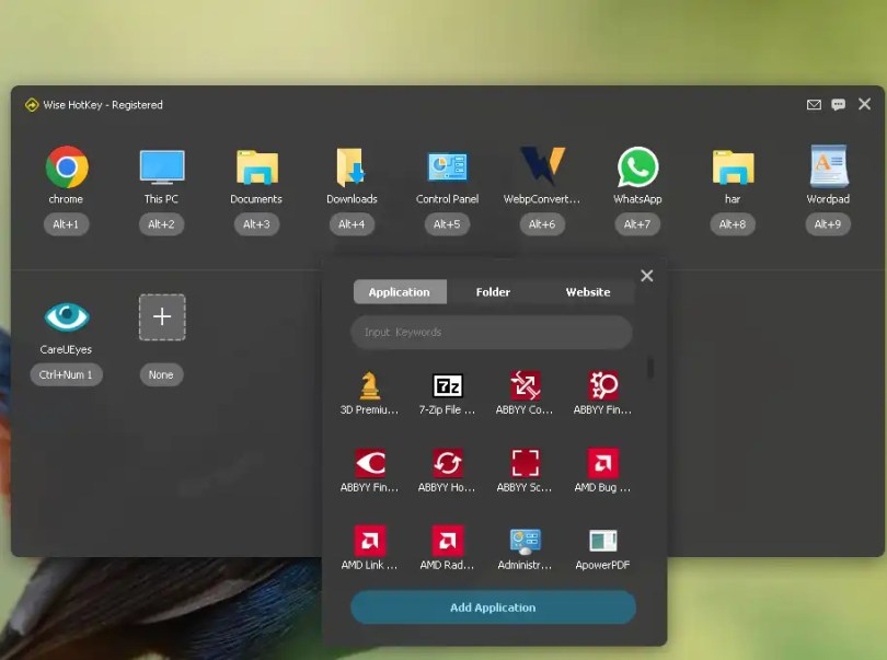 Wise Hotkey Pro UI