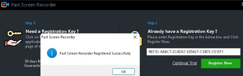 Fast Screen Recorder License