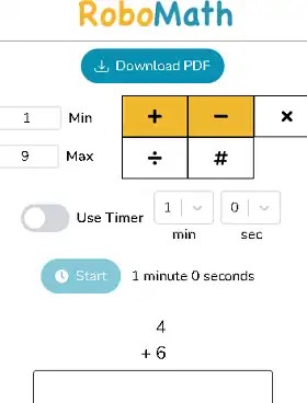 RoboMath : Online Tool to learn and Practice Math