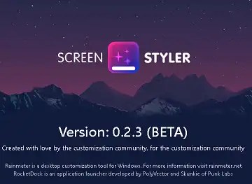 ScreenStyler : Desktop Customization Tool for Windows