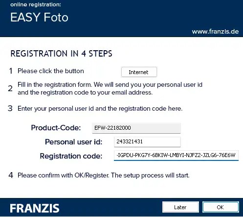 Franzis Easy Foto License
