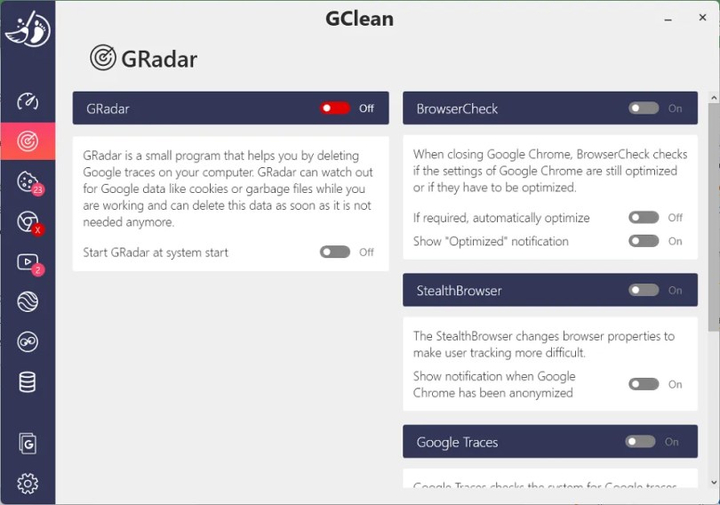 GRadar Feature