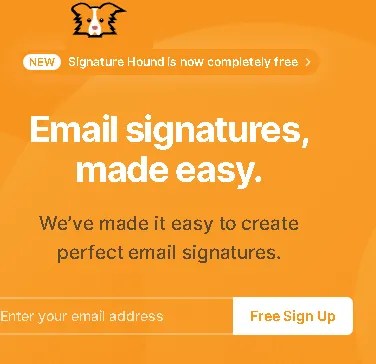 Signature Hound: Create a Professional email Signature for free