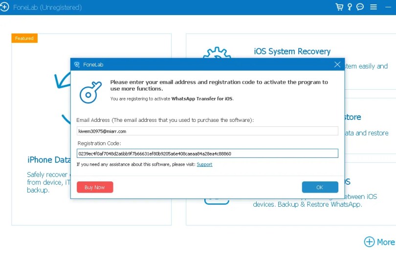 FoneLab WhatsApp Transfer License