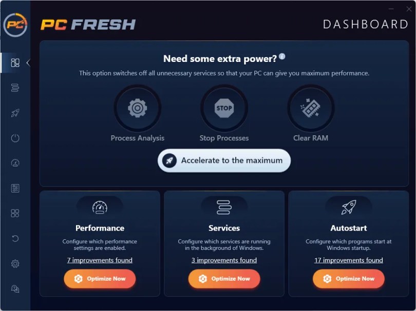 PC Fresh 2025 UI