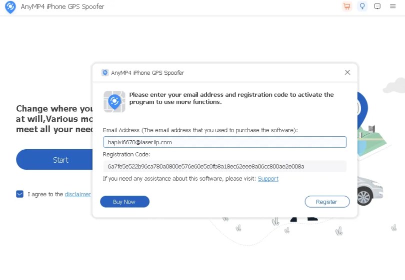AnyMP4 iPhone GPS Spoofer License
