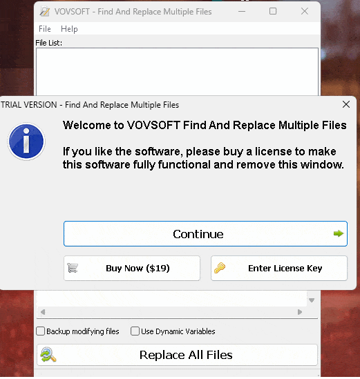 Vovsoft Find And Replace Multiple Files License
