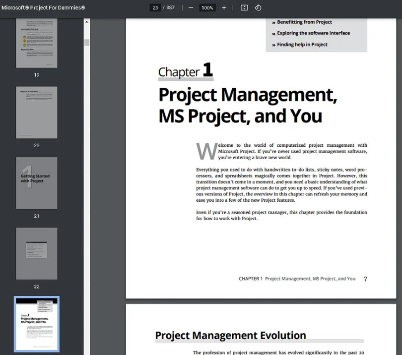 MIcrosoft Project dummies ebook