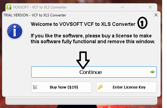 VCF to XLS Converter License