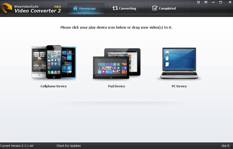 Wise Video Converter 2 Pro UI