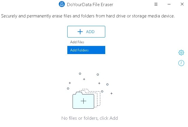 DoYourData File Eraser UI
