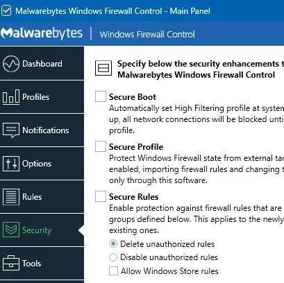 Malwarebytes Windows Firewall Control