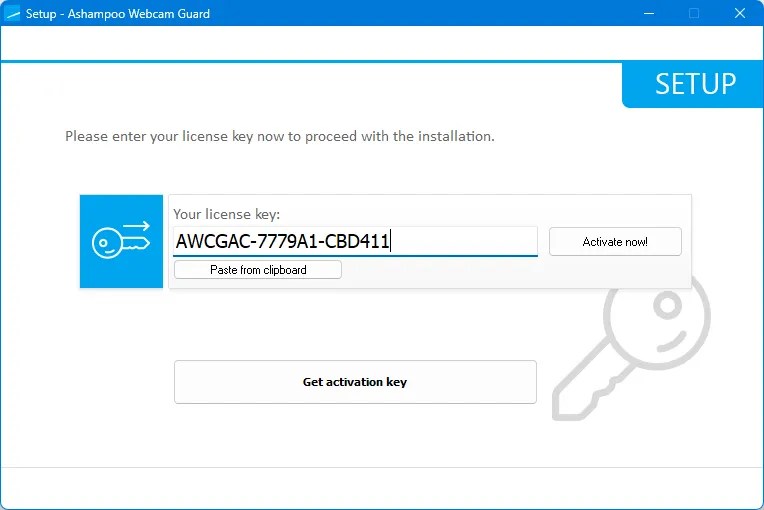 Ashampoo Webcam Guard License key