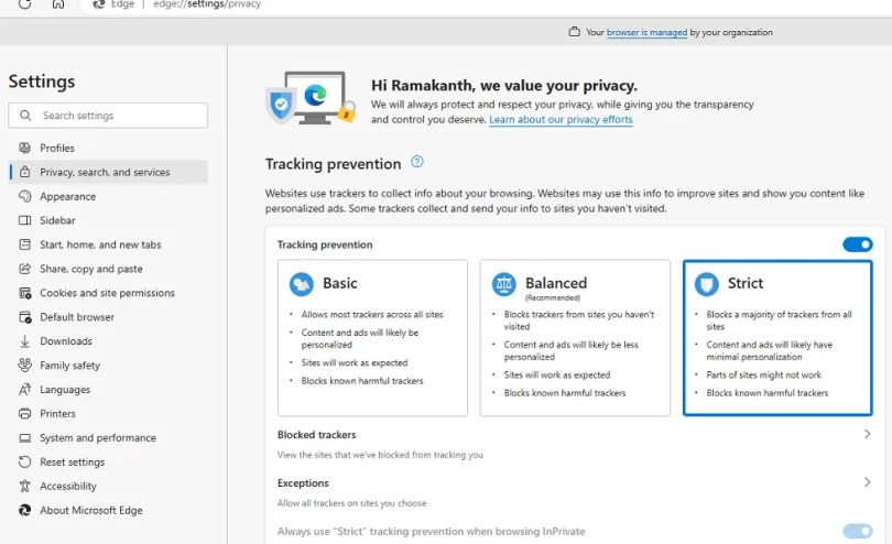 Disable Follow Creators in Microsoft Edge to protect your Privacy
