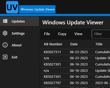 WUView: A Free Tool to View Your Windows Update History