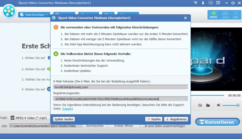 Tipard Video Converter Platinum License code