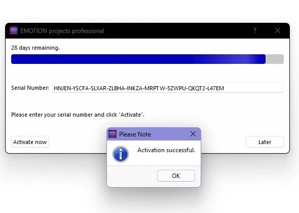 EMOTION Projects Pro License code