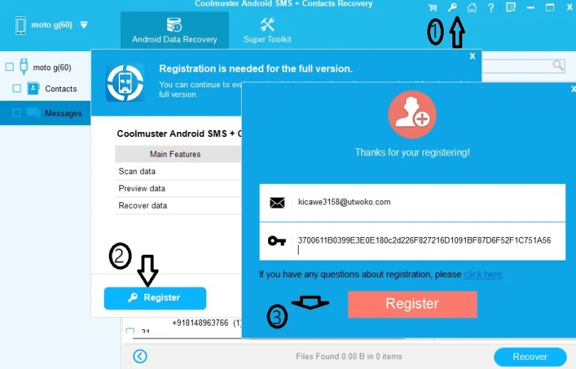 Coolmuster Android SMS + Contacts Recovery License