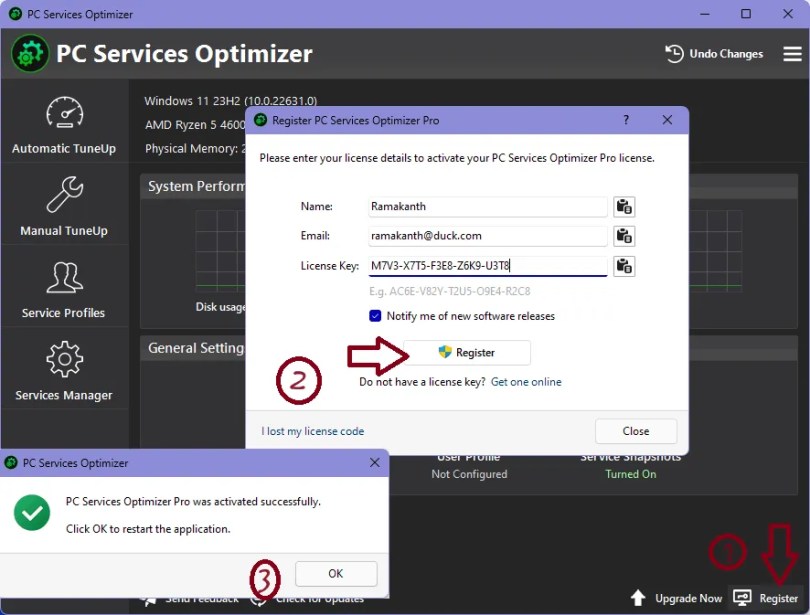 PC Services Optimizer Pro license key