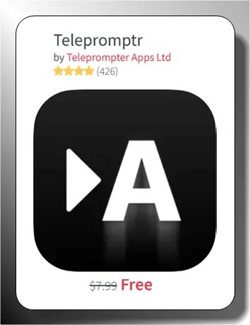 Telepromptr-Video Scripts & Mirror Text Pro-iOS& Mac App Now Free