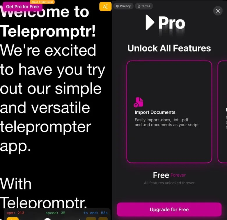 Telepromptr App Pro