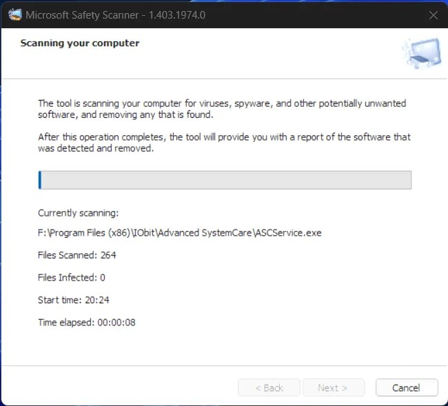 Microsoft Safety Scanner-Quick Scan