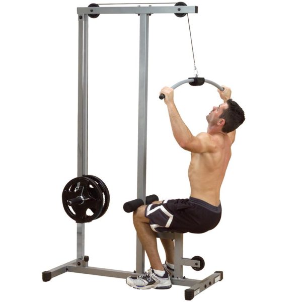 Lat pull down attachments for weight benches