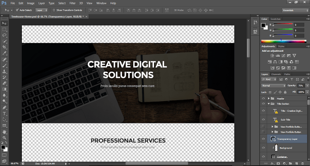 فوتوشوب | تقطيع التصميم بالفوتوشوب