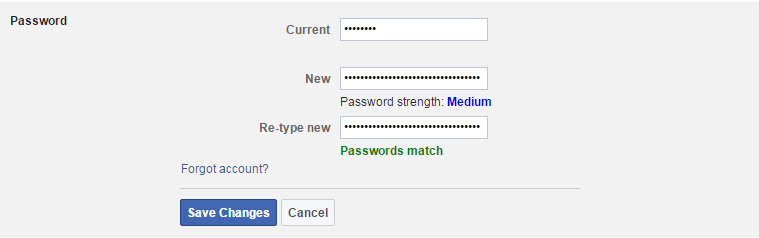 Facebook Password