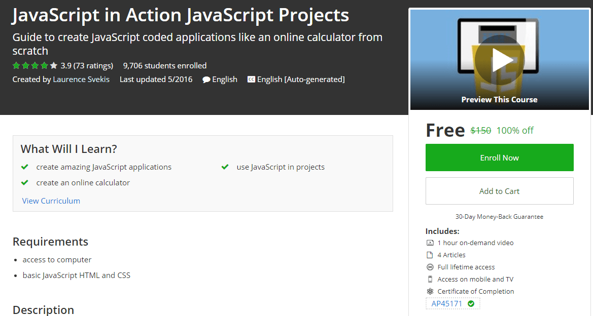 JavaScript in Action JavaScript Projects