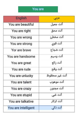 you are